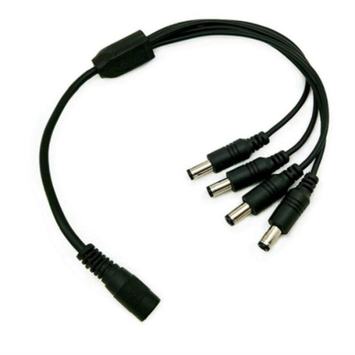 картинка Tantos TS DC 4 Соединительный кабель для разветвления линии питания (1 гнездо DC на 4 штекера DC)  от магазина Интерком-НН