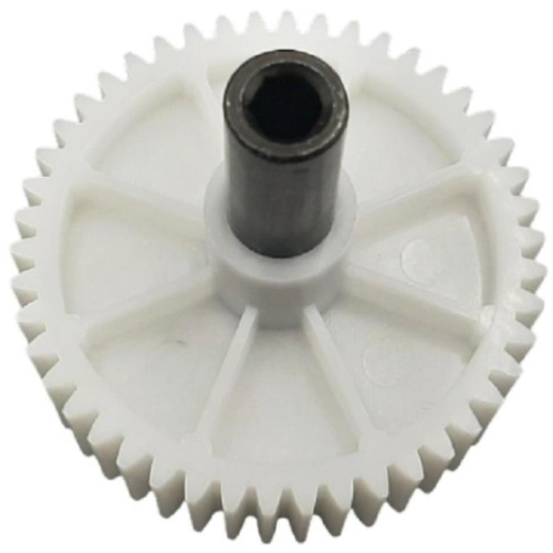 картинка Шестерня большая с валом (вариант №1) D=82/16мм, H=72/22мм, 46 прямых зубьев для мясорубки  от магазина Интерком-НН