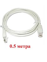 картинка Патч-корд UTP cat. 5e 0,5м (белый) неэкранированный, литой коннектор Technolink от магазина Интерком-НН