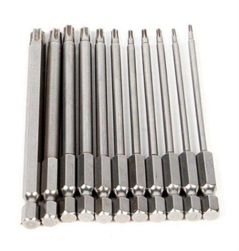 картинка Набор магнитных бит Torx 100мм, 1/4" 11шт T6, T7, T8, T9, T10, T15, T20, T25, T27, T30, T40 от магазина Интерком-НН