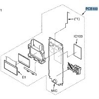 картинка Panasonic PNWPGA131RUR плата с компонентами для радиотелефона KX-TG1311, 1312, 1313, 1314, KX-TG1401 от магазина Интерком-НН
