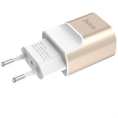 изображение Hoco C47A сетевое зарядное устройство с 2 USB выходами 5В, 2100mAh, золото магазин Компании Интерком-НН картинка Hoco C47A сетевое зарядное устройство с 2 USB выходами 5В, 2100mAh, золото от магазина Интерком-НН