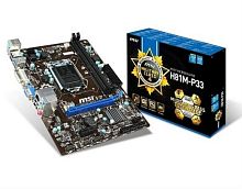картинка Материнская плата MSI H81M-P33 LGA 1150, mATX, Ret от магазина Интерком-НН