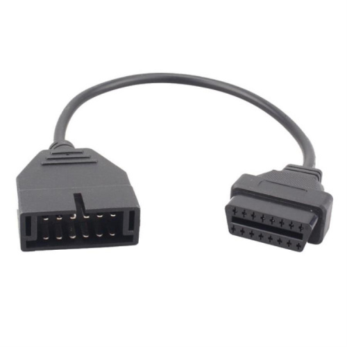 изображение Кабель-переходник с OBD1 12pin на OBD2 16pin разъем магазин Компании Интерком-НН картинка Кабель-переходник диагностического разъема с OBD1 12pin на OBD2 16pin разъем от магазина Интерком-НН