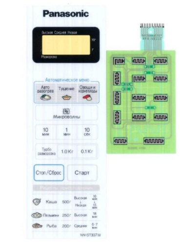 картинка Panasonic F630Y8T10HZP Сенсорная панель для СВЧ (микроволновой печи) NN-ST337W белый от магазина Интерком-НН фото 2