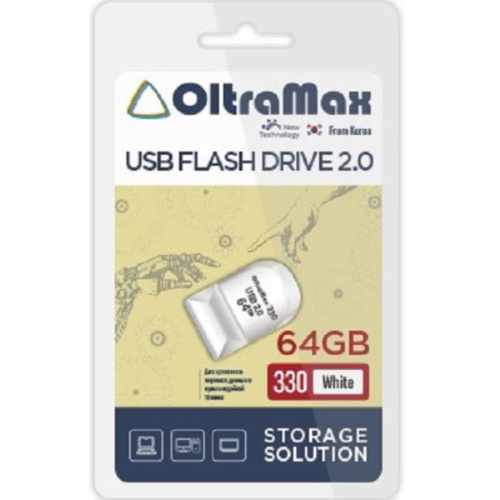 изображение Память USB 64Gb OltraMax 330 белый (OM-64GB-330-White) магазин Компании Интерком-НН картинка Память USB 64Gb OltraMax 330 белый (OM-64GB-330-White) от магазина Интерком-НН