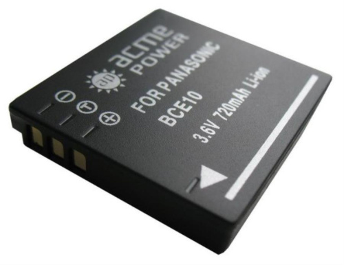 изображение Аккумулятор AcmePower AB-BCE10/ S008А для фотокамер, видеокамер Panasonic S008/BCE10 магазин Компании Интерком-НН фото 2 картинка AcmePower AB-BCE10/ S008 Аккумулятор Li-ion, 3.6 V, 720 mAh для фотокамер Panasonic от магазина Интерком-НН фото 2