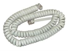 картинка Шнур витой телефонный аппарат-трубка 4 м, цвет белый от магазина Интерком-НН