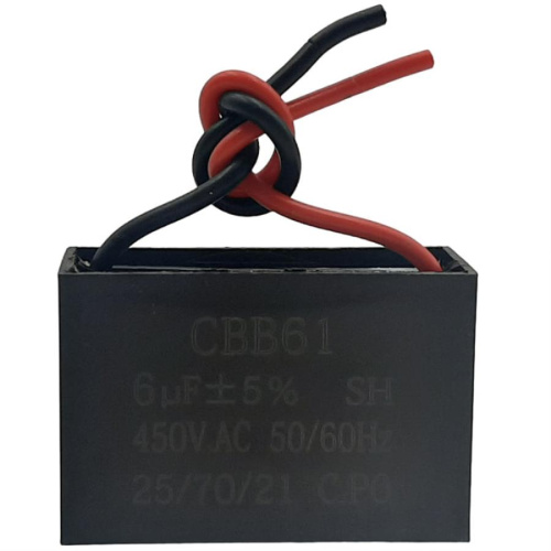 изображение Пусковой конденсатор CBB61 6мкф, 450В гибкие выводы для электродвигателей магазин Компании Интерком-НН картинка Пусковой конденсатор CBB61 6мкф, 450В гибкие выводы для электродвигателей от магазина Интерком-НН