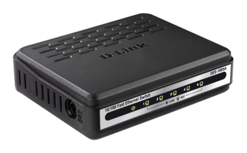 изображение Неуправляемый коммутатор D-Link DES-1005А с 5 портами D-Link 10/100Base-TX магазин Компании Интерком-НН картинка D-Link DES-1005А Неуправляемый коммутатор с 5 портами D-Link 10/100Base-TX от магазина Интерком-НН