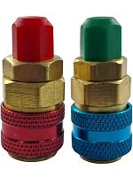 картинка DSZH QC-12 комплект быстросъемных муфт высокого и низкого давления для заправки автокондиционера от магазина Интерком-НН