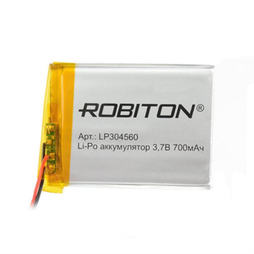 изображение Аккумулятор Li-Po 3.7 В, 700mAh Robiton LP304560 магазин Компании Интерком-НН картинка Robiton LP304560 Аккумулятор Li-Po 3.7 В, 700mAh от магазина Интерком-НН