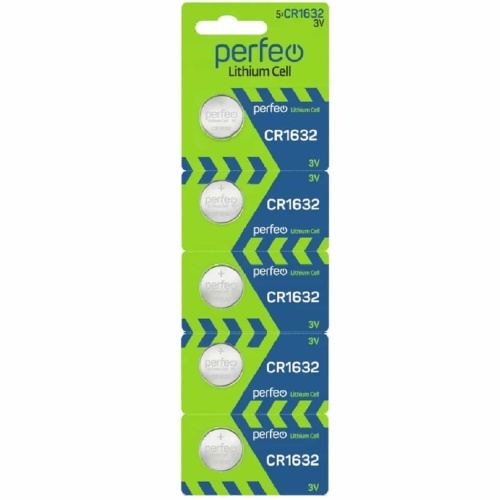 картинка Perfeo PF-CR1632/5BL Элемент питания (батарейка) литиевый CR1632, 3V, 5 шт от магазина Интерком-НН
