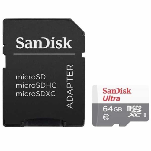 изображение Память microSDXC UHS-I 64Gb SanDisk Ultra 100Мб/с class10 с адаптером (SDSQUNR064GGN3MA) магазин Компании Интерком-НН фото 2 картинка Память microSDXC UHS-I 64Gb SanDisk Ultra 100Мб/с class10 с адаптером (SDSQUNR064GGN3MA) от магазина Интерком-НН фото 2