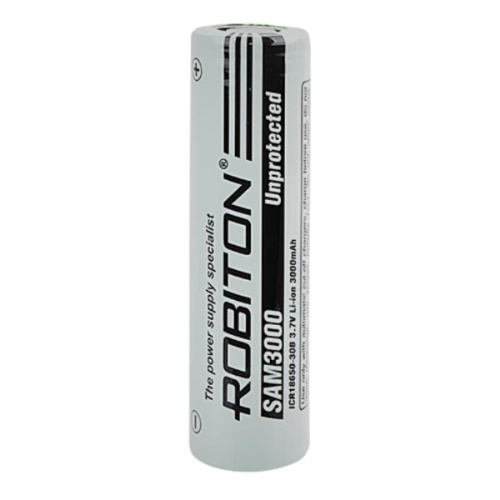 изображение Аккумулятор Li-ion 18650 3.7 В, 3000mAh, без защиты Robiton SAM3000 магазин Компании Интерком-НН картинка Robiton SAM3000 Аккумулятор Li-ion 18650 3.7 В, 3000mAh, без защиты от магазина Интерком-НН