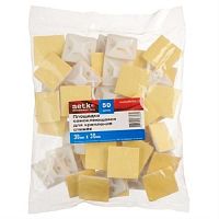 картинка Площадка самоклеющаяся 30ммх30мм для крепления стяжек шириной 6,4мм (50 шт) от магазина Интерком-НН