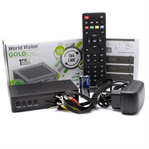 картинка World Vision T64LAN Ресивер DVB-T/T2/C приставка для приема цифрового телевизионного сигнала  от магазина Интерком-НН