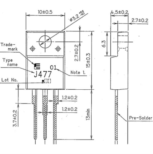 изображение Транзистор 2SJ477 TRANSISTOR, FIELD EFFECT SI магазин Компании Интерком-НН фото 2 картинка 2SJ477 Транзистор TRANSISTOR, FIELD EFFECT SI от магазина Интерком-НН фото 2