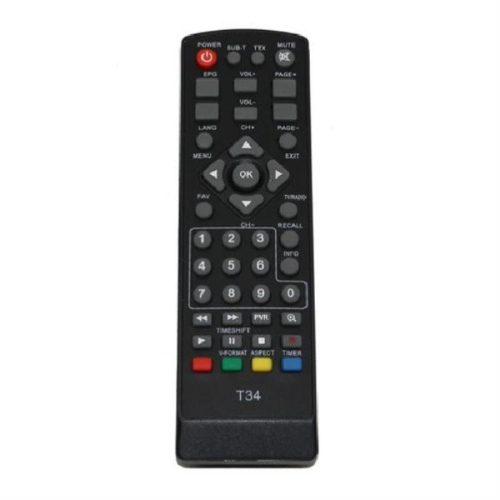 изображение Huayu T34 (17245) Пульт дистанционного управления (ПДУ) для цифровой приставки WORLD VISION T34 магазин Компании Интерком-НН картинка Huayu T34 (17245) Пульт дистанционного управления (ПДУ) для цифровой приставки WORLD VISION T34 от магазина Интерком-НН