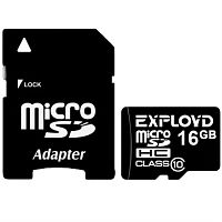 картинка Память microSDHC 16Gb Exployd Professional class10 с адаптером (EX016GCSDHC10-AD) магазин Интерком-НН являющийся официальным представителем в России картинка Память microSDHC 16Gb Exployd Professional class10 с адаптером (EX016GCSDHC10-AD) от магазина Интерком-НН