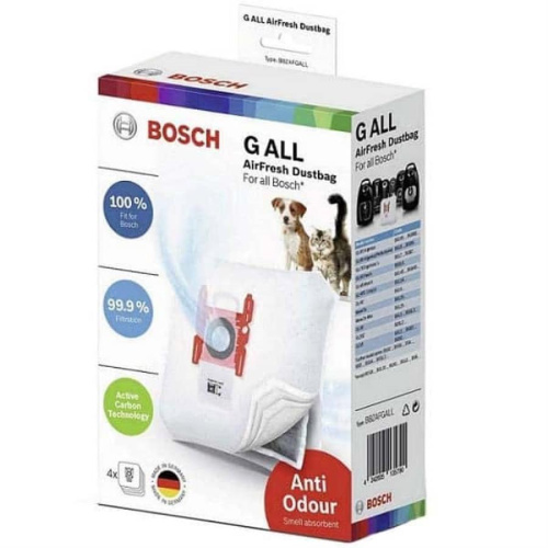 изображение Мешок-пылесборник (4 шт) 17002915 (BBZAFGALL) для пылесоса Bosch магазин Компании Интерком-НН картинка Bosch 17002915 (BBZAFGALL) мешок-пылесборник (4 шт) для пылесоса от магазина Интерком-НН