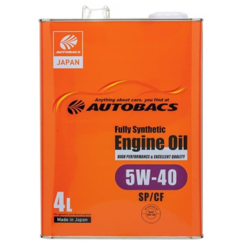 изображение Моторное масло синтетическое (4л) Autobacs Engine Oil FS 5W-40 SP/CF магазин Компании Интерком-НН картинка Autobacs Engine Oil FS 5W-40 SP/CF моторное масло синтетическое (4л) от магазина Интерком-НН