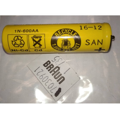 изображение 1N-600AA (Braun 7030921) Аккумулятор Ni-Cd для электробритвы 4775, 4740, 4745, 5611, 5612, 5613 магазин Компании Интерком-НН фото 3 картинка 1N-600AA (Braun 7030921) Аккумулятор Ni-Cd для электробритвы 4775, 4740, 4745, 5611, 5612, 5613 от магазина Интерком-НН фото 3